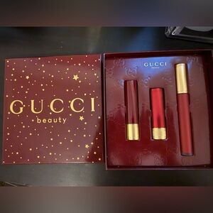 Gucci Beauty Red and Gold Makeup Set